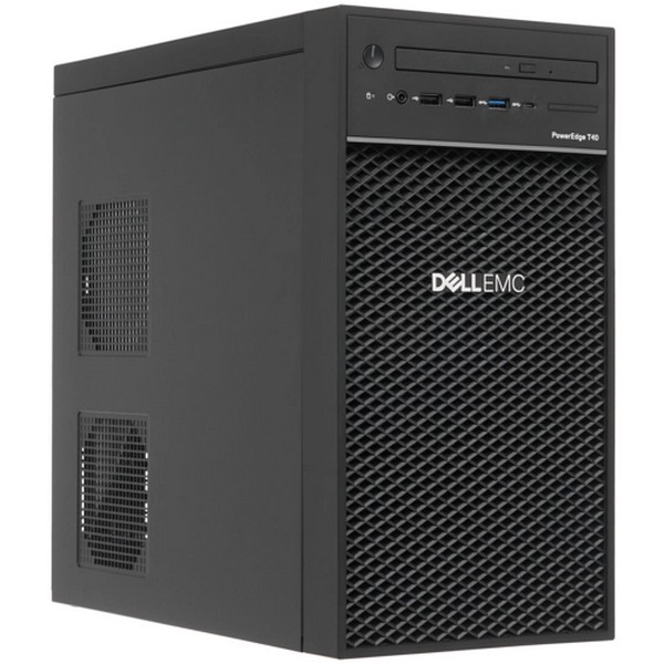 Сервер DELL PowerEdge T40 1xE-2224G, 3,5ГГц, 1 x 8 ГБ, 1024Гб, черный